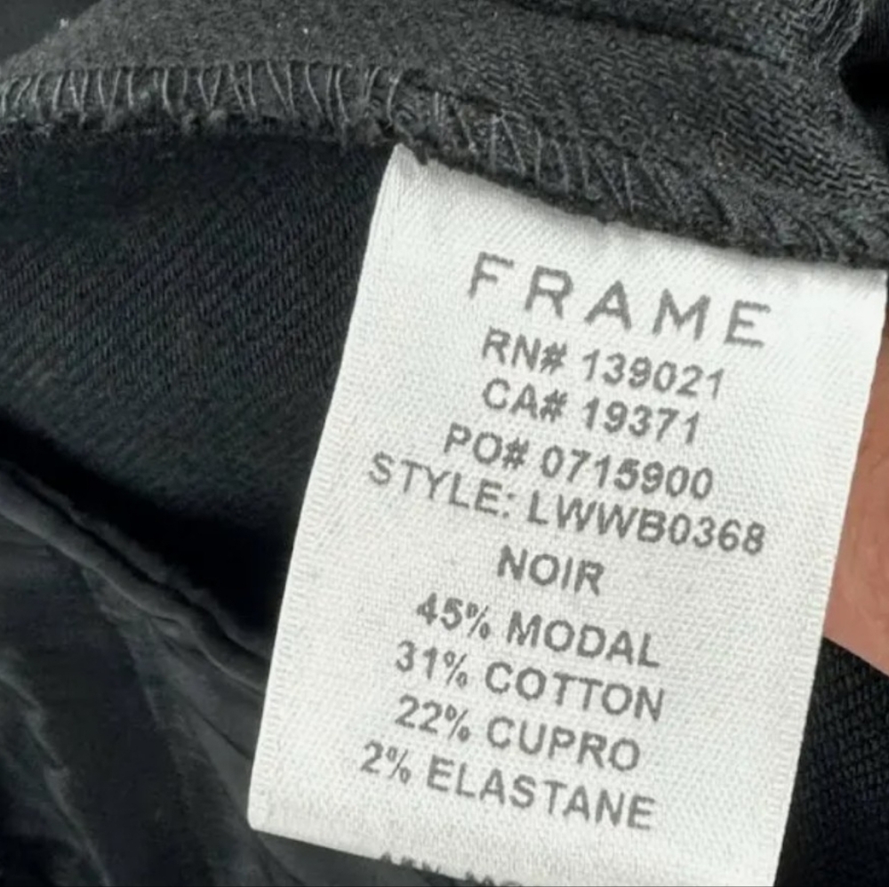 NWT FRAME Black Perfect Trouser NWT - Picture 8 of 8